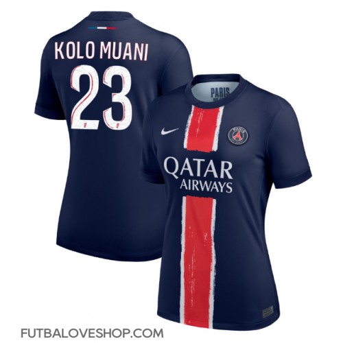 Dres Paris Saint-Germain Randal Kolo Muani #23 Domáci pre Ženy 2024-25 Krátky Rukáv